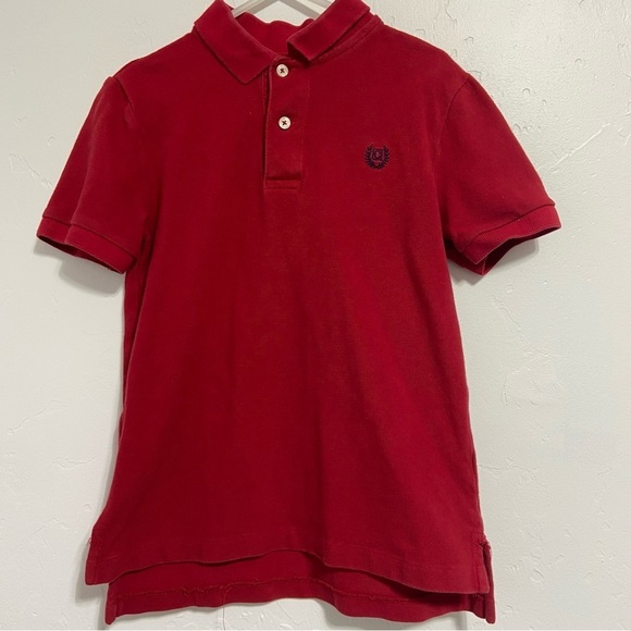 Chaps Red Polo Short Sleeve Uniform Shirt Boys 7 - Picture 1 of 4